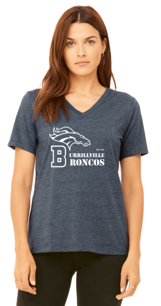Burrillville Broncos Womans V Neck