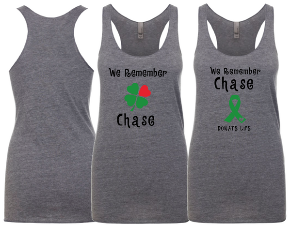 WOMANS RACERBACK TANK WE REMEMBER CHASE
