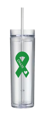 GREEN RIBBON CHASE SKINNY TUMBLER